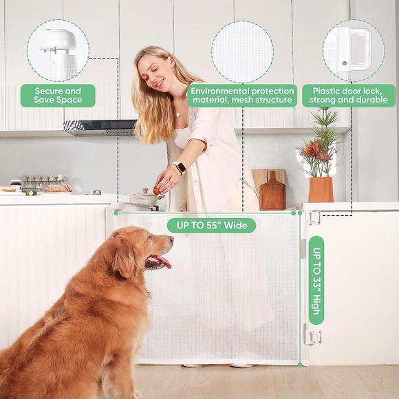 Retractable Gate/Mesh for Baby and Pet - Picture 2 of 7